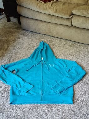 Victoria's Secret Pink Vintage Limited Edition Oversized Zip Front Sweatshirt